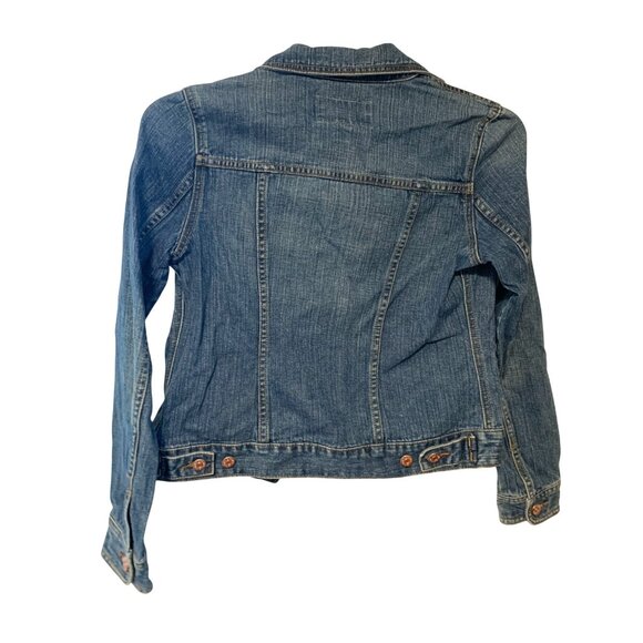 Old Navy Womens Size Small Long Sleeve Button Up Jean Denim Jacket Blue - Picture 3 of 3